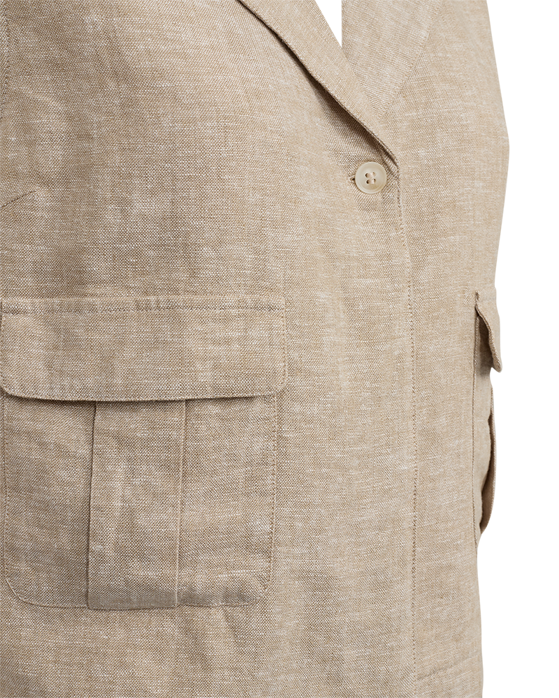 Väst i linne & viskos | FQ-Lava | Beige