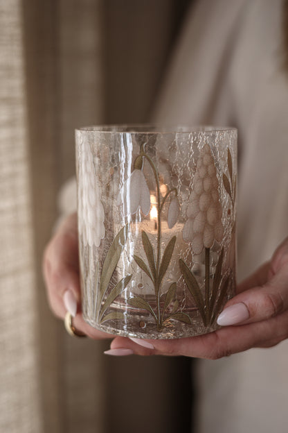 Ljuslykta | Prälisar Crackle glas | Majas Cottage