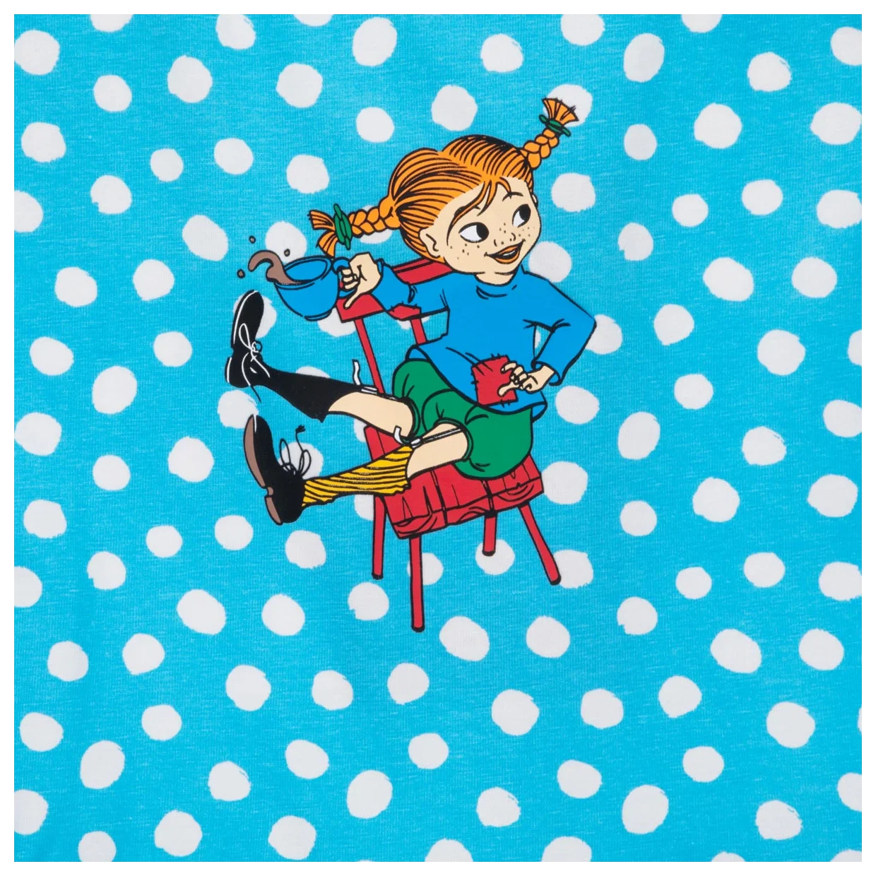 Prickig Klänning | Pippi | Blå