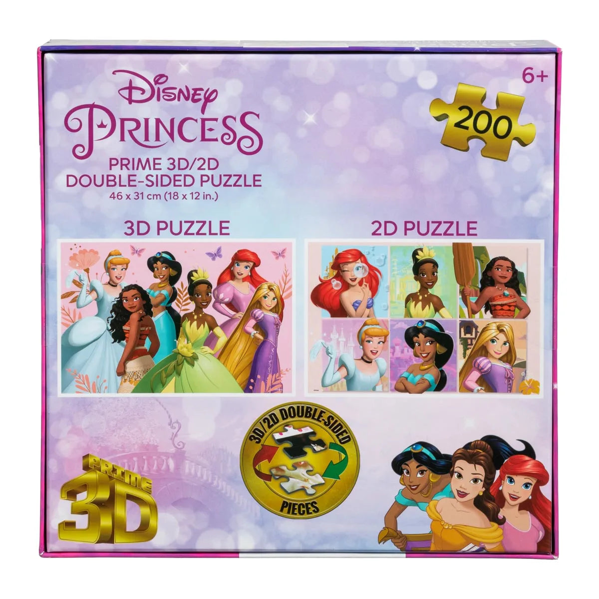 Pussel | Prinsessa | 200 dubbelsidiga bitar