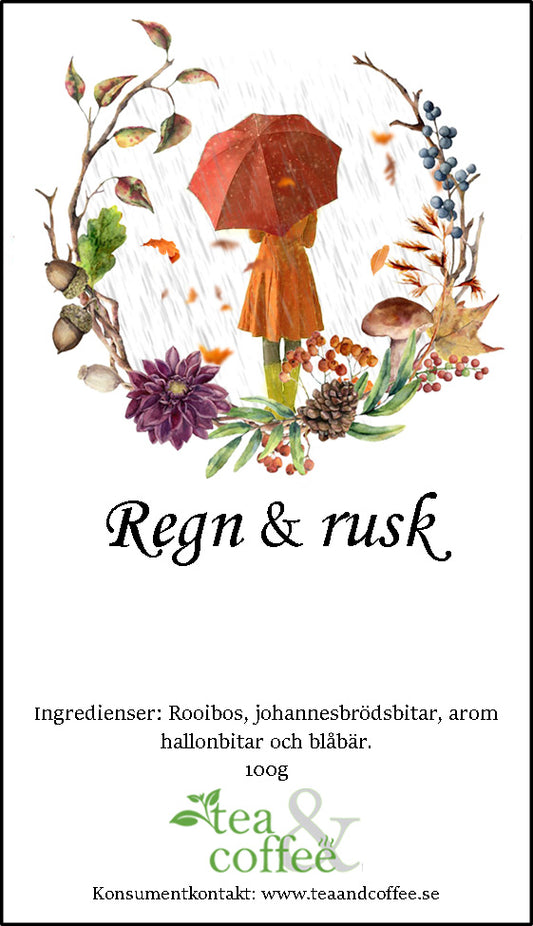 Te Rooibos | Hallon & Blåbär | Regn & Rusk