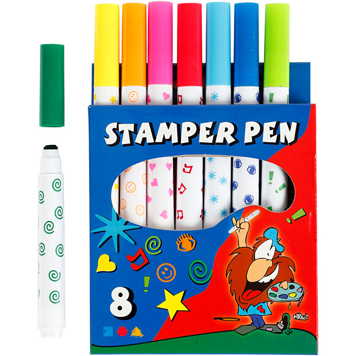 Stämpelpennor | Tusch 8st