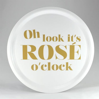 bricka rose o clock guldtext