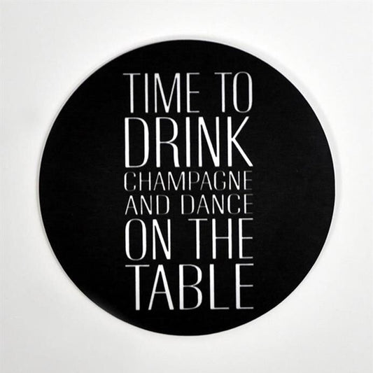 glasunderlägg time to drink champagne